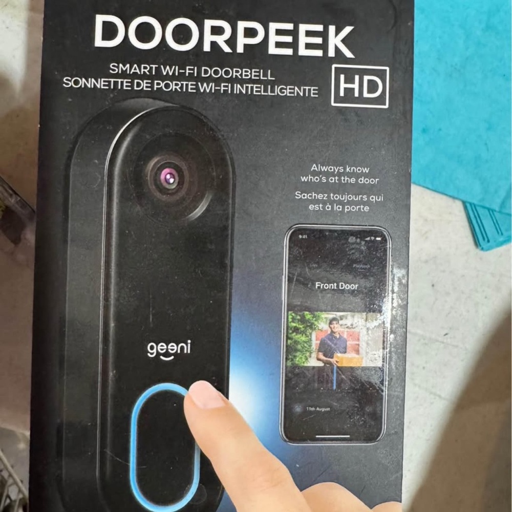 Black Smart Wi-Fi Doorbell